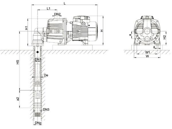 AJDm Deep Well Jet Pump